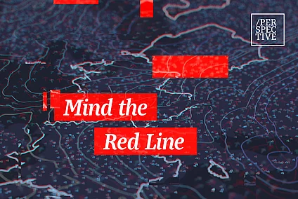 Text: Mind the red line 