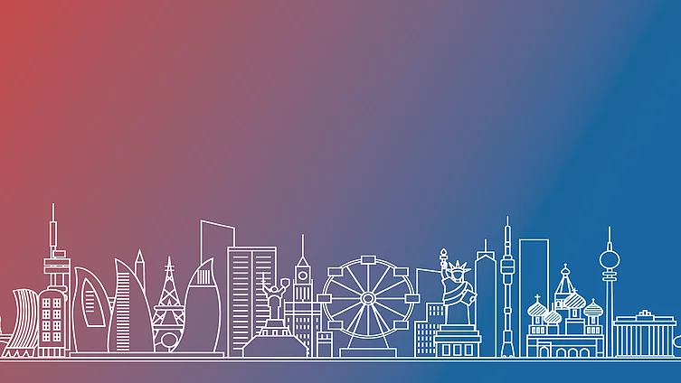 An image shows a stylized skyline of landmark buildings from across the OSCE region 