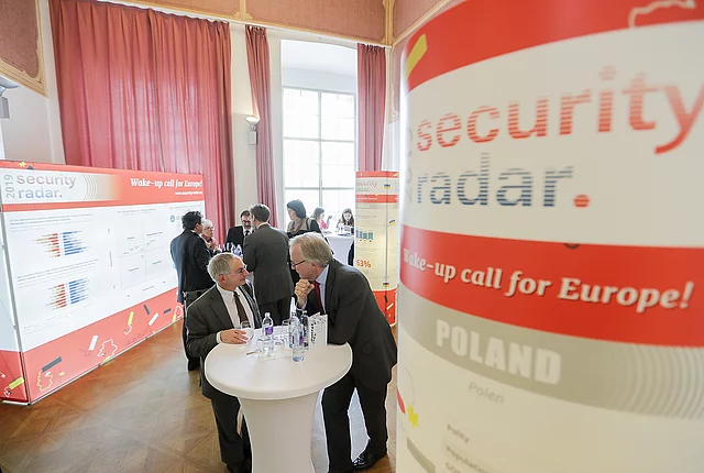 Event picture of the presentation of the Security Radar 2019 during a Paneldiscussion at the MuseumsQuartier in Vienna