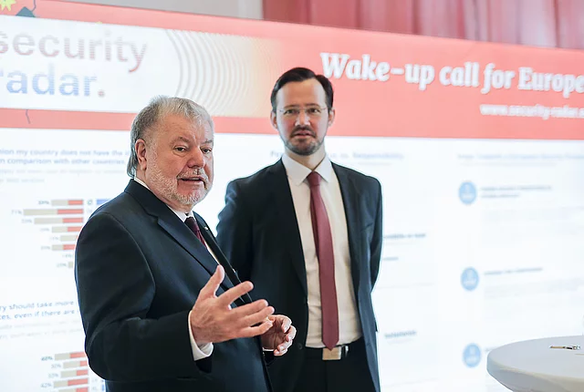 Event picture of the presentation of the Security Radar 2019 during a Paneldiscussion at the MuseumsQuartier in Vienna