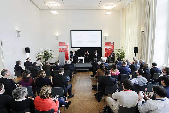 Event picture of the presentation of the Security Radar 2019 during a Paneldiscussion at the MuseumsQuartier in Vienna
