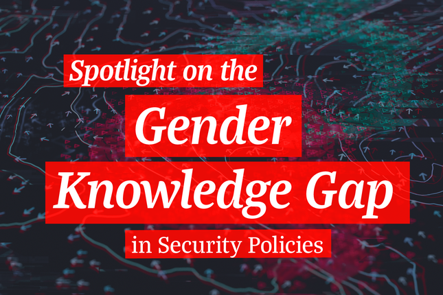 Security Radar 2023: Spotlight on the gender knowledge gap in security policies