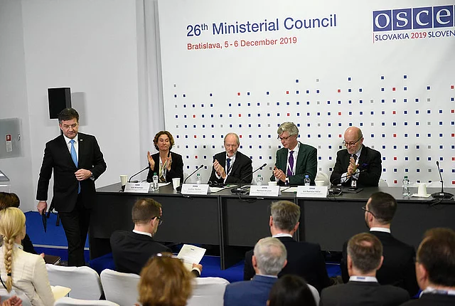 Image of the Cooperative Security Initiative presented at the OSCE Ministerial Council in Bratislava on 5 December 2019