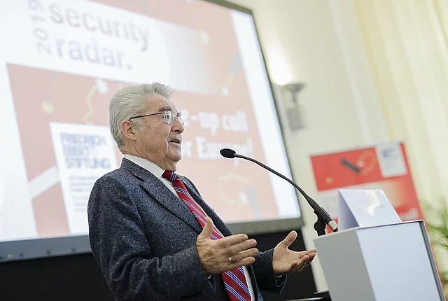 Event picture of the presentation of the Security Radar 2019 during a Paneldiscussion at the MuseumsQuartier in Vienna