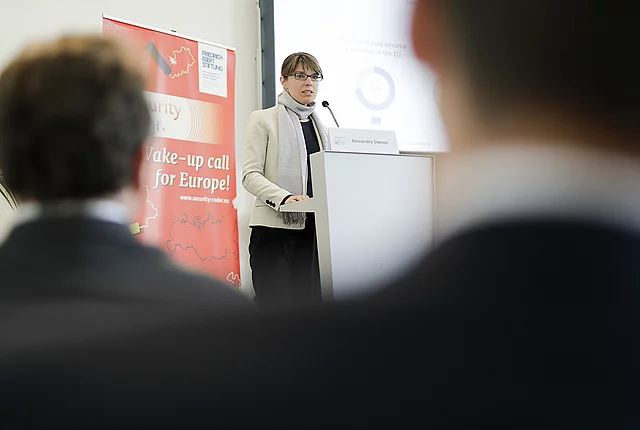 Event picture of the presentation of the Security Radar 2019 during a Paneldiscussion at the MuseumsQuartier in Vienna