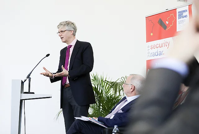 Event picture of the presentation of the Security Radar 2019 during a Paneldiscussion at the MuseumsQuartier in Vienna